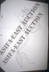 ASIFA-East Animation Art Auction Teaser! Original Little Mermaid Drawing by her original Character Designer, Dan Haskett!