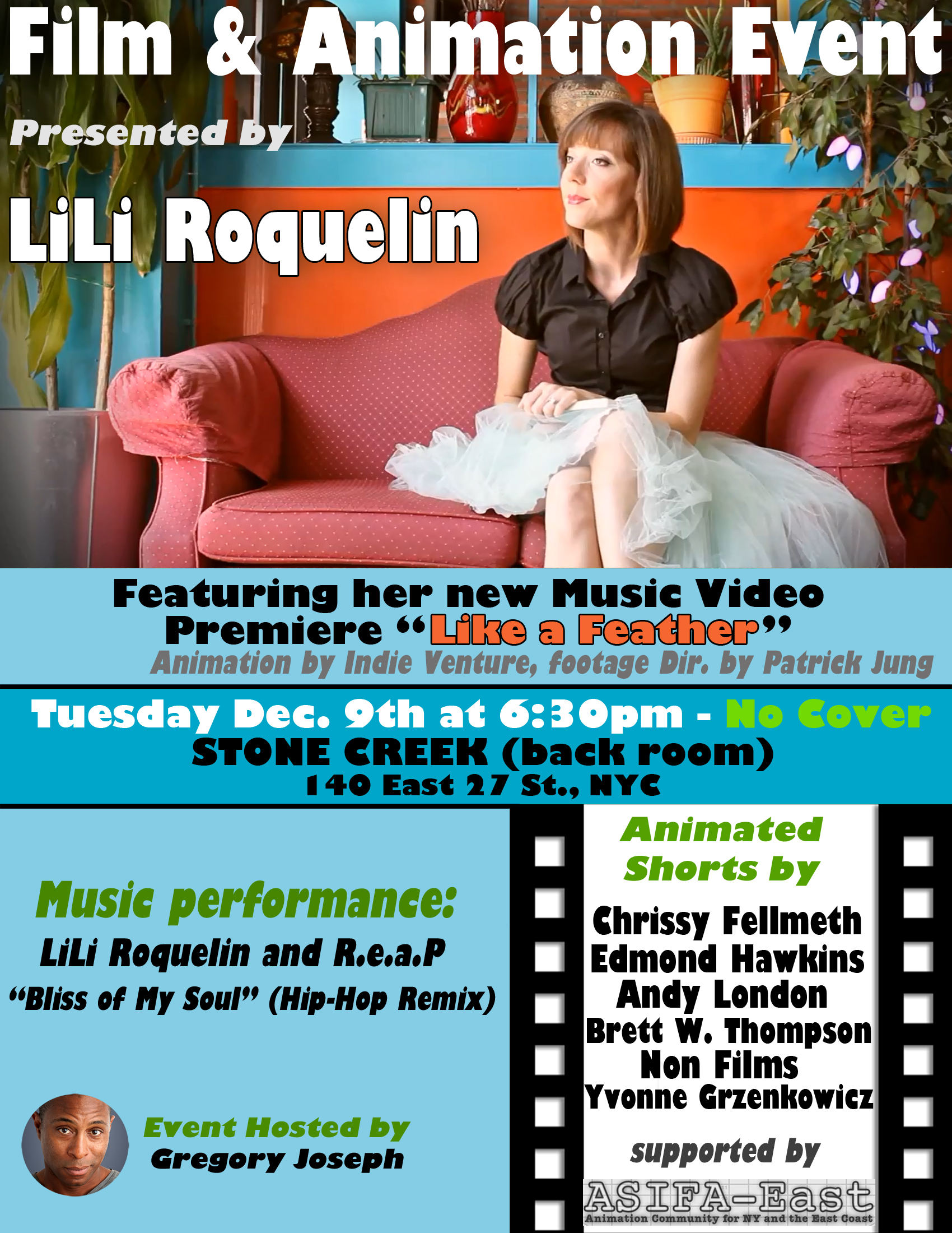 Lili Roquelin Music Video Premiere and Animation Screening Event 12/9/14